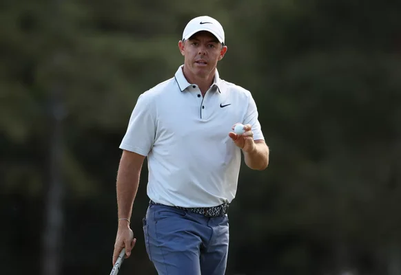 Rory McIlroy en action lors du tournoi des Masters d'Augusta.
