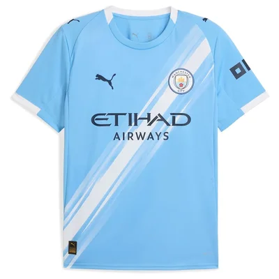 Le maillot officiel domicile 2025-2026 du Manchester City FC.