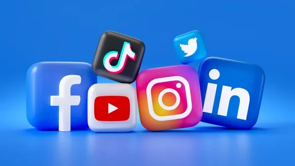 Représentation stylisée des principaux réseaux sociaux.