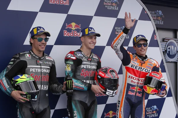 Podium après la session de qualification du Grand Prix d'Espagne 2019 à Jerez.