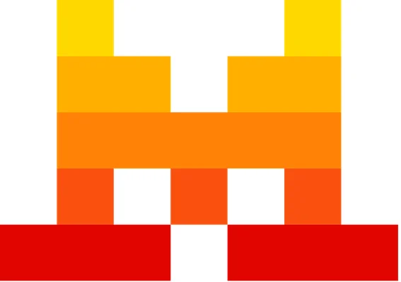 Le logo géométrique de Mistral AI composé de blocs colorés.