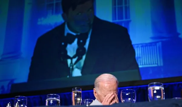 Joe Biden lors du dîner annuel des correspondants de la Maison-Blanche.