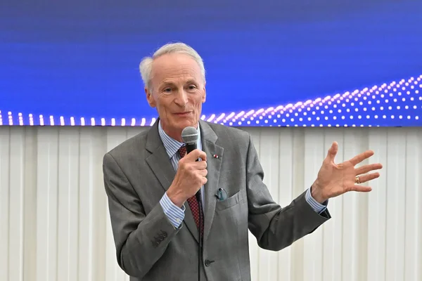 Le président de Renault, Jean-Dominique Senard, s'exprimant lors d'une intervention publique.