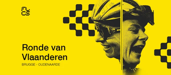 Affiche officielle de la Ronde van Vlaanderen reliant Brugge à Oudenaarde.