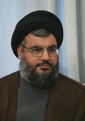 Hassan Nasrallah, secrétaire général du Hezbollah, lors d'une visite en Iran.