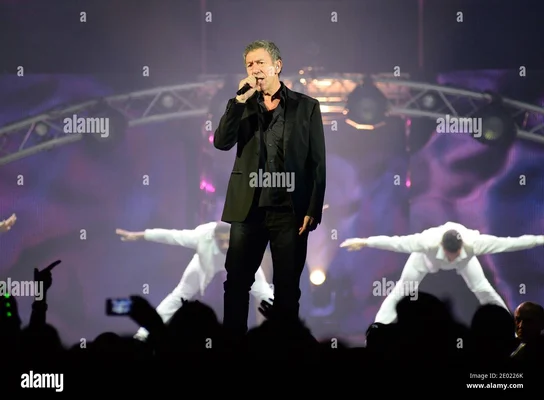 François Feldman sur scène au concert Stars 80, Bercy, Paris, 21 décembre 2013.