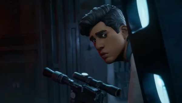 Aperçu d'un des nouveaux modes de jeu Star Wars intégrés à Fortnite.