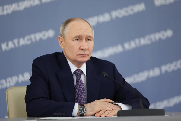 Vladimir Poutine lors d'une intervention officielle, dans un contexte de baisse de sa popularité.
