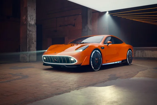 Concept Mercedes-AMG GT XX orange, vitrine technologique de la future hyper-GT électrique.