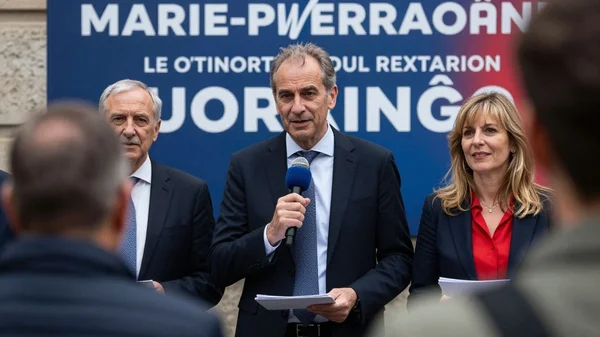 Stéphane Ravier prenant la parole lors d'un événement du Rassemblement National.