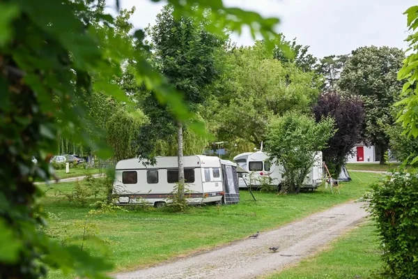 Vue de caravanes dans un camping en Bretagne où s'est produite l'explosion.