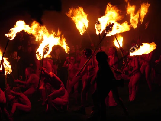 L'Homme Rouge du festival du feu de Beltane