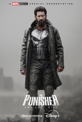 Affiche de 'The Punisher: One Last Kill' avec Jon Bernthal dans le rôle de Frank Castle.