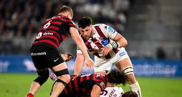 Action de rugby lors d'un match de l'UBB.