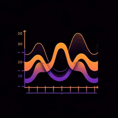 Illustration abstraite d'un graphique de tendances, évoquant l'analyse de données.