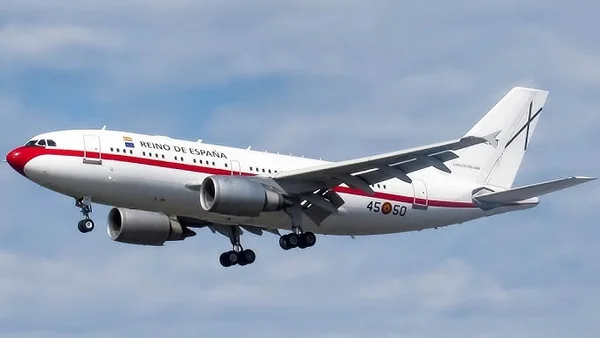 L'Airbus A330 du gouvernement espagnol, qui a effectué un atterrissage d'urgence à Ankara.