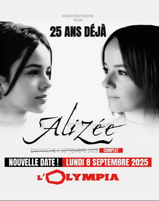 Affiche du concert d'Alizée à l'Olympia, septembre 2025