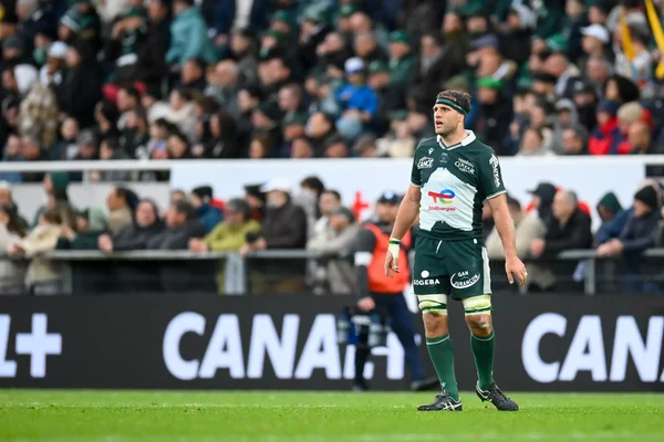 Joueur de la Section Paloise sur la pelouse du Hameau lors du match contre l'ASM Clermont.