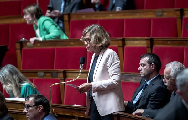 Béatrice Bellamy prenant la parole dans l'hémicycle de l'Assemblée nationale.