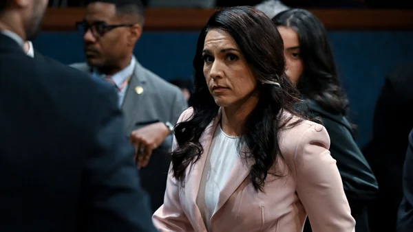 Tulsi Gabbard lors d'une audience formelle.
