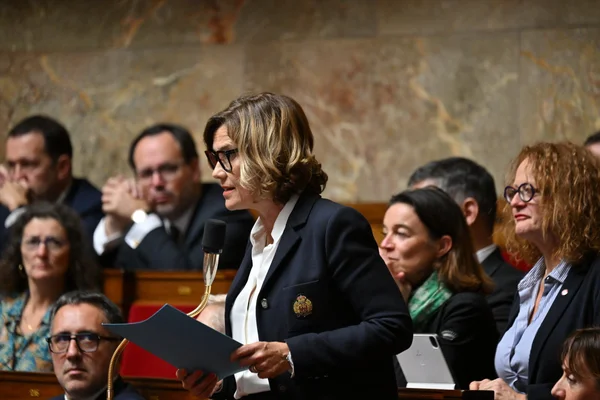 Béatrice Bellamy, députée (Horizons) de Vendée, prenant la parole à l'Assemblée nationale.