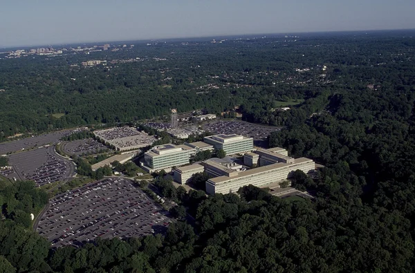 Vue aérienne du quartier général de la CIA à Langley, en Virginie.