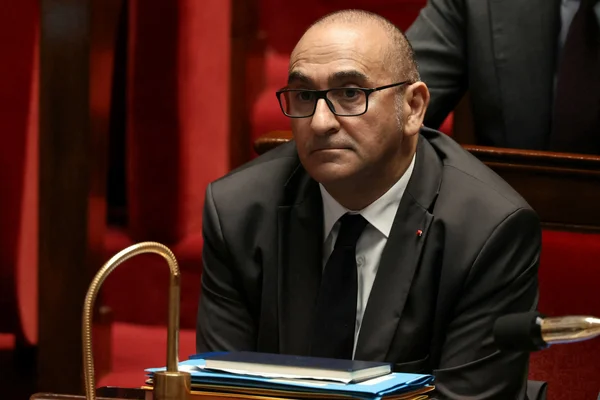 Laurent Nuñez, ministre de l'Intérieur, lors d'une séance dans un hémicycle.