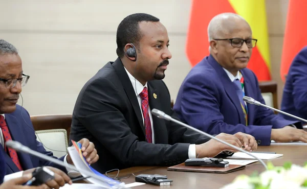 Le premier ministre éthiopien Abiy Ahmed lors d'une rencontre officielle au Kremlin.