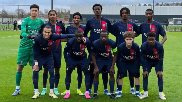 Les U19 du PSG après leur victoire 5-0 contre Reims.