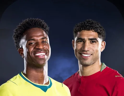 Vinícius Jr. en conférence de presse, évoquant le Maroc et le Brésil.