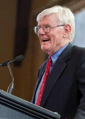 Gordon Wood, historien lauréat du prix Pulitzer, lors d'une conférence.