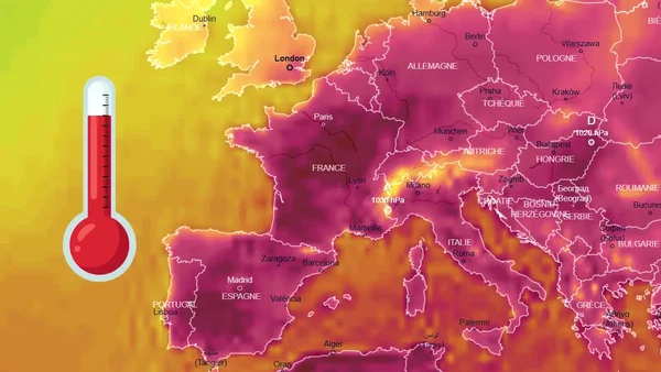 Prévisions de températures extrêmes en Europe de l'Ouest : la France pourrait dépasser les 43°C.