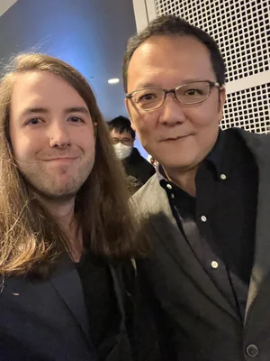 Hidetaka Miyazaki et Zion Grassl aux Game Awards 2022.