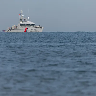 Patrouilleur de la Gendarmerie Maritime P692 en patrouille dans la Manche.