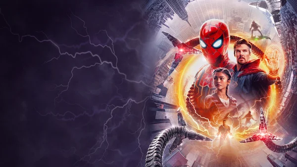 Affiche de Spider-Man: No Way Home, avec Tom Holland (Spider-Man), Doctor Strange et MJ.