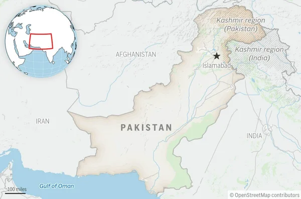 Carte de la région frontalière entre le Pakistan et l'Afghanistan.