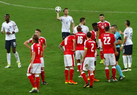 Un match précédent des Bleus, lors de l'Euro 2016 contre la Suisse à Villeneuve-d'Ascq.
