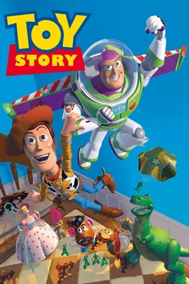 Affiche promotionnelle de Toy Story, premier volet de la saga Pixar.