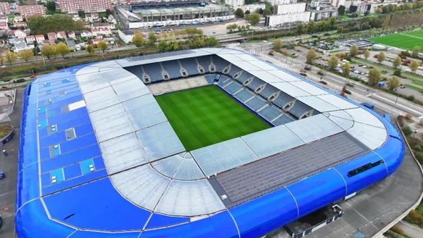 Vue aérienne du Stade CMA CGM Océane, nouveau nom du stade du Havre.