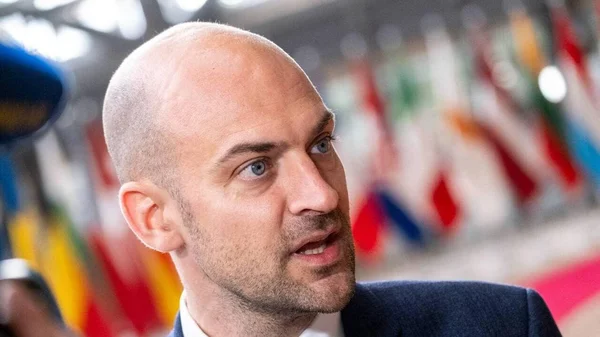 Jean-Noël Barrot, ministre des Affaires étrangères, lors d'une déclaration.