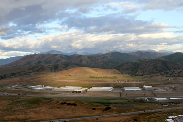 Vue aérienne de l'Utah Data Center, le centre de données de l'armée américaine dans l'Utah.