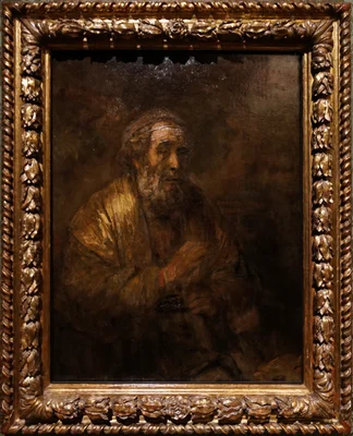 Homère (1663) de Rembrandt, exposé au Mauritshuis de La Haye.
