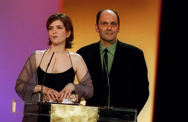 Jean-Pierre Bacri et Agnès Jaoui lors des César en 2001.