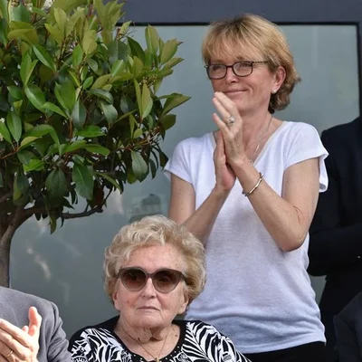 Bernadette Chirac et sa fille Claude Chirac lors de l'inauguration de la rue Jacques et Bernadette Chirac à Brive-la-Gaillarde, le 8 juin 2018.