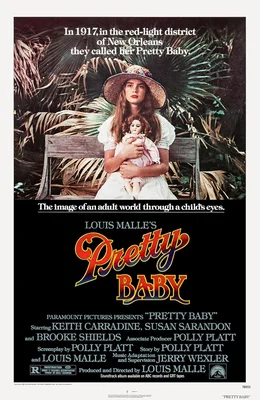 Affiche promotionnelle de 'Pretty Baby' (1978) avec Brooke Shields.