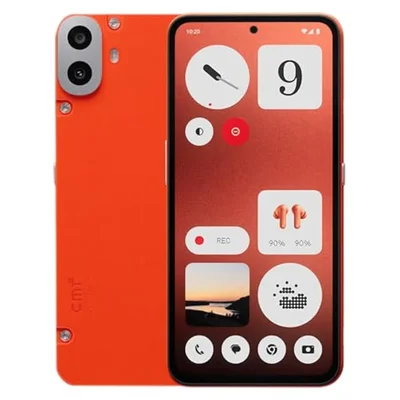 Le CMF Phone 1 de Nothing en orange, modèle 5G avec 6 Go de RAM.