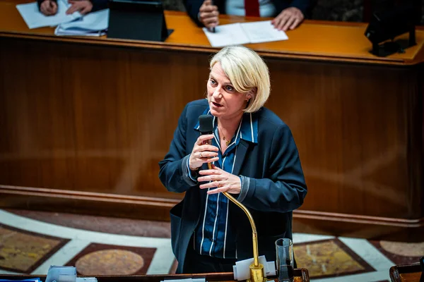 Une députée s'exprime à la tribune lors des débats sur l'aide à mourir à l'Assemblée nationale.