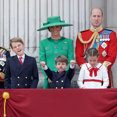 La famille royale sur le balcon de Buckingham lors de Trooping the Colour.
