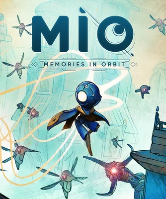 Artwork officiel de MIO: Memories in Orbit, montrant le héros robotique dans un univers futuriste.