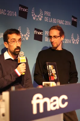 Brüno et Fabien Nury au Prix Fnac BD 2014.